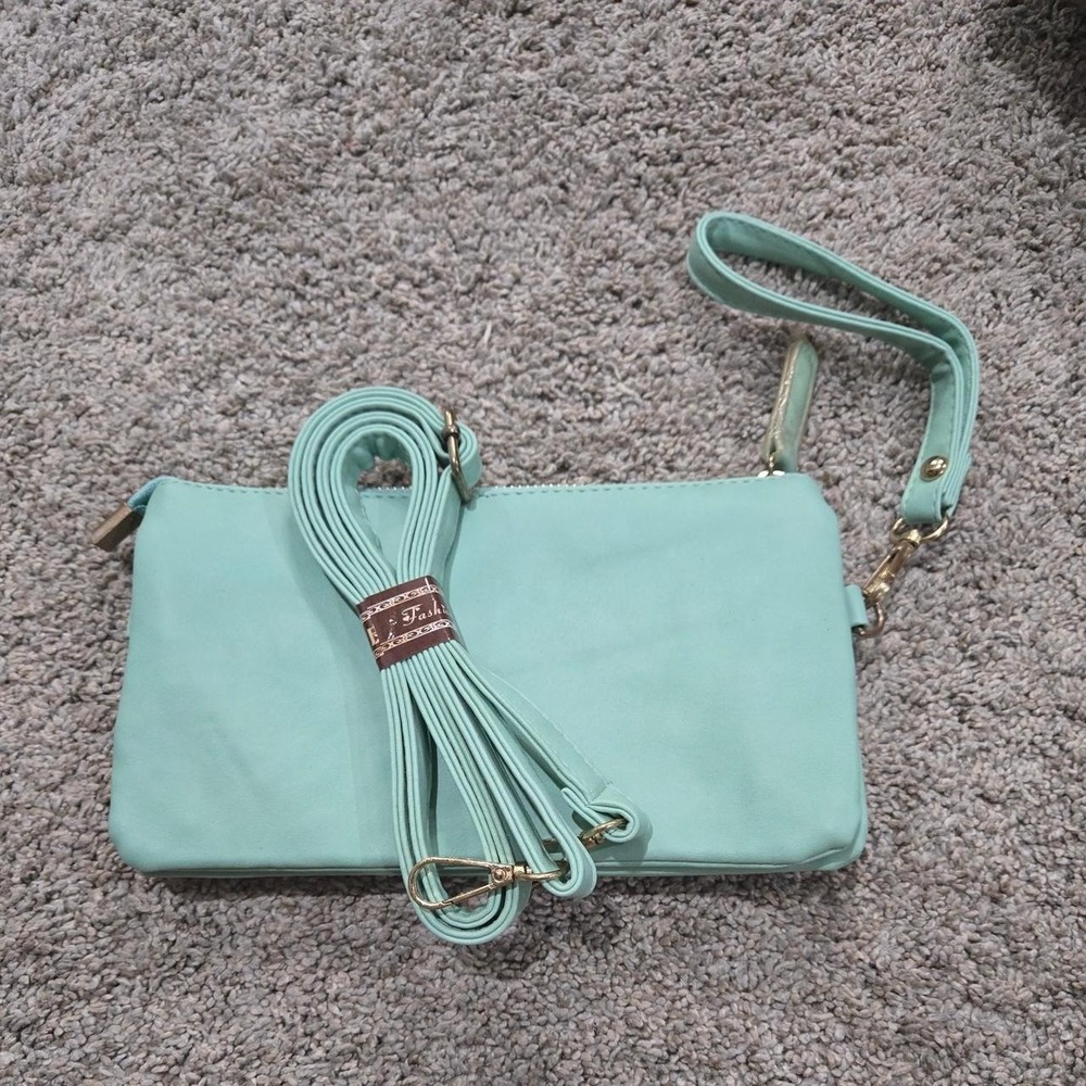 Light Blue Crossbody Purse Shoulder Bag Casual Everyday Handbag Adjustable Strap
